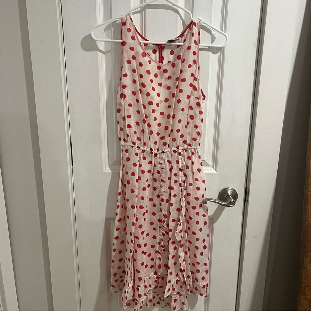 Anthropologie Red and White Polka Dot Sundress